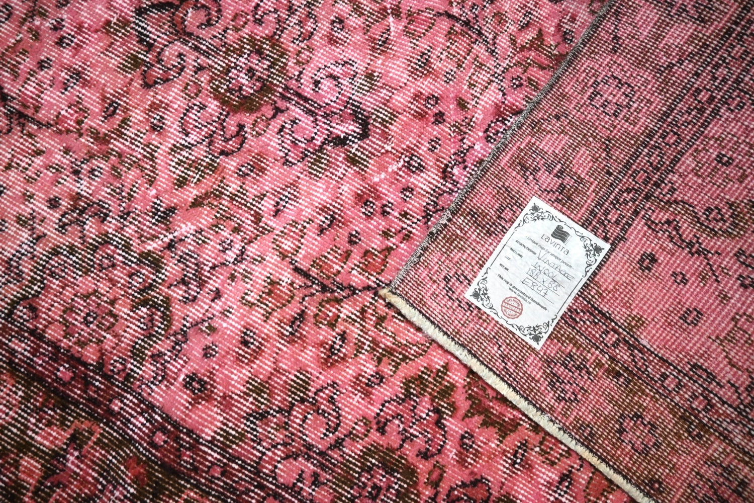 Roze vintage vloerkleed - E847 - Lavinta