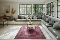 Roze vintage vloerkleed - E924 - Lavinta