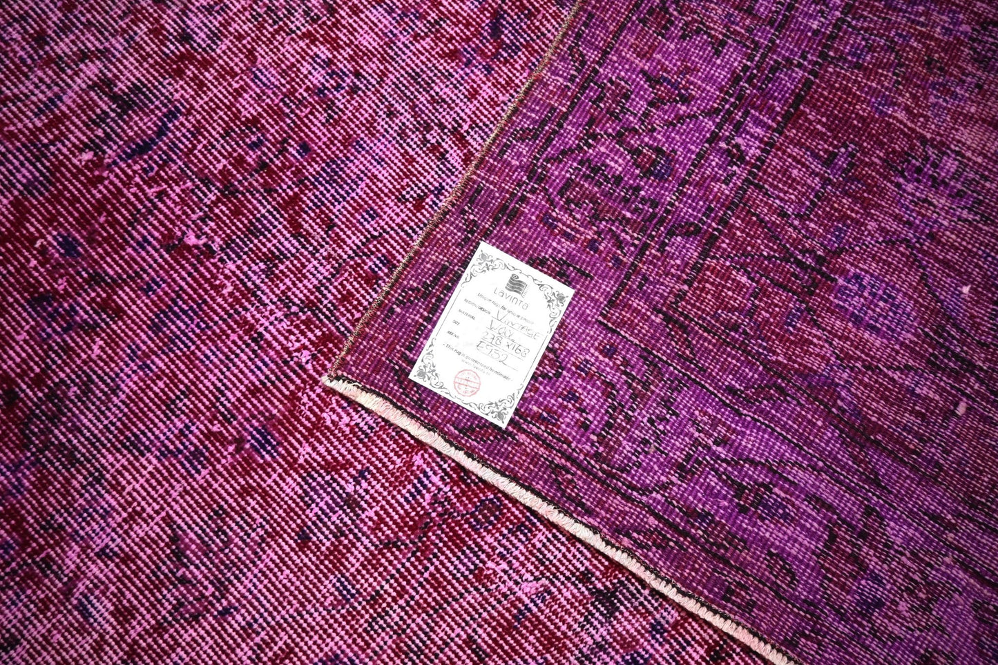 Roze vintage vloerkleed - E952 - Lavinta