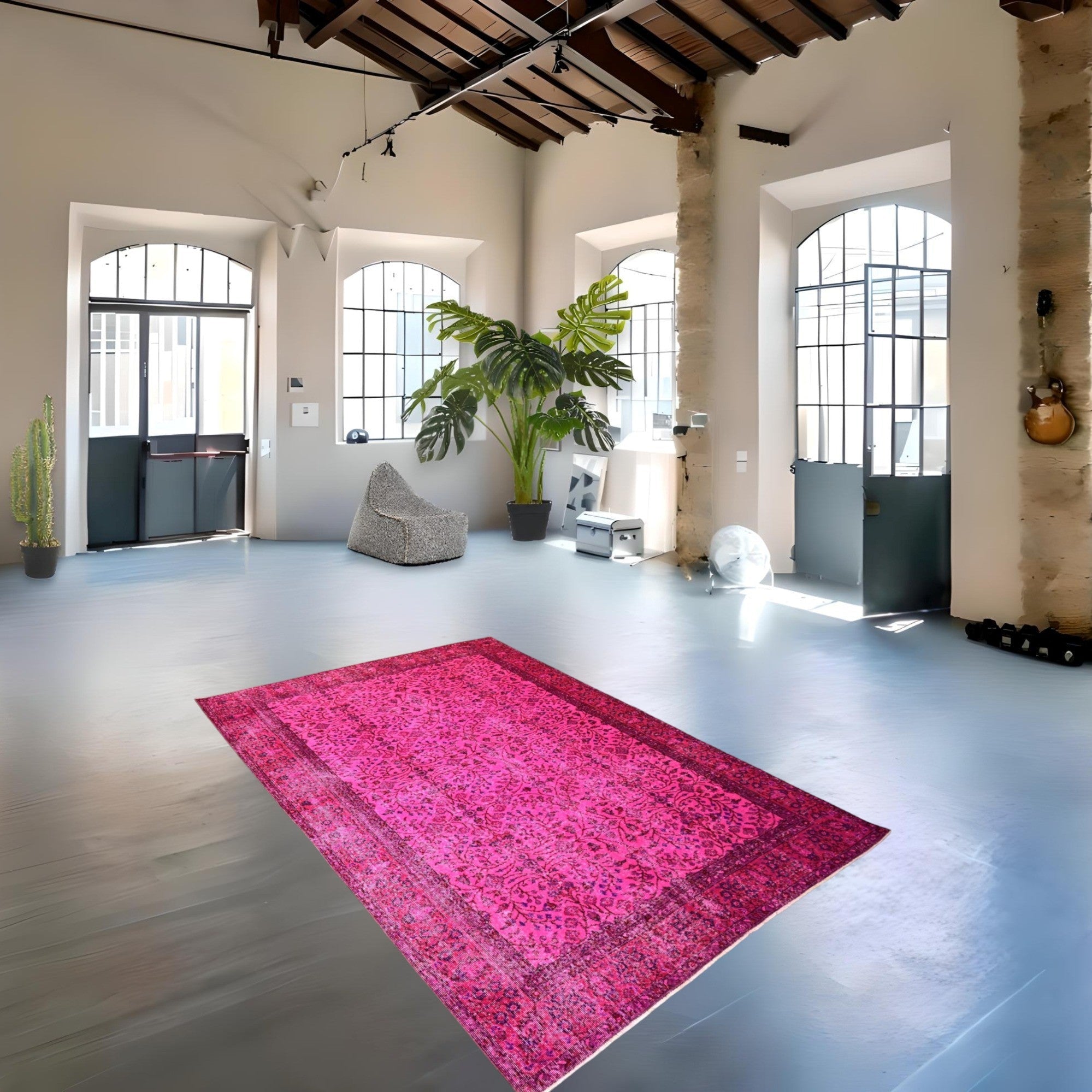 Pink Vintage Rug - E982