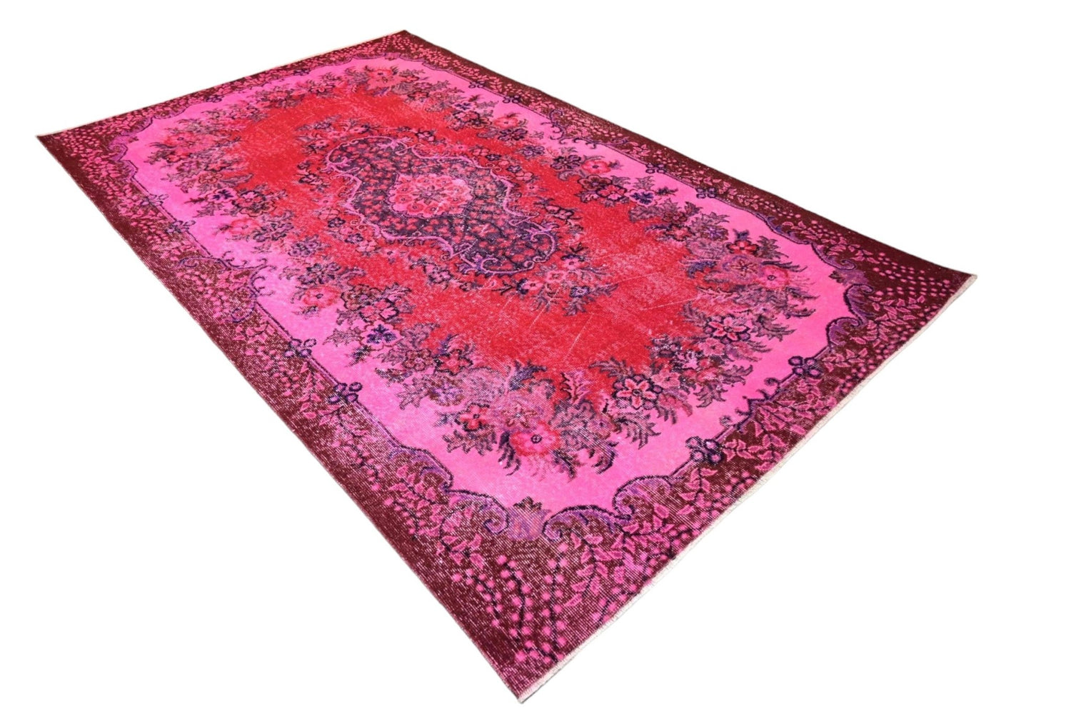 Roze vintage vloerkleed - E985 - Lavinta