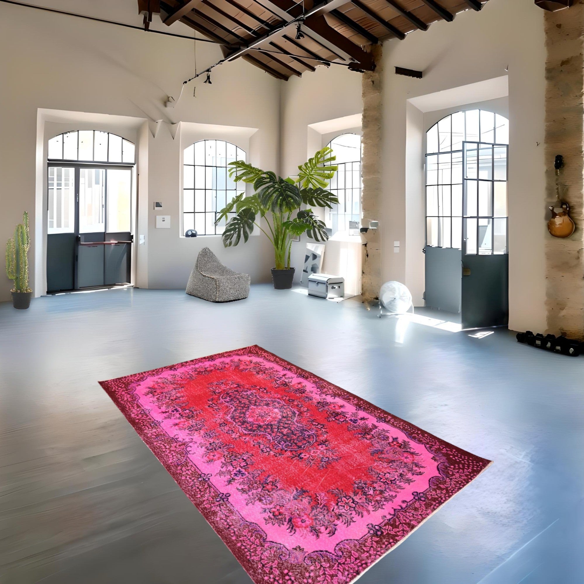 Pink Vintage Rug - E985