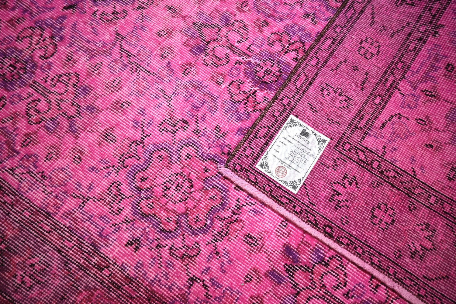 Roze vintage vloerkleed - F209 - Lavinta