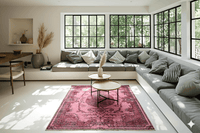 Roze vintage vloerkleed - F228 - Lavinta