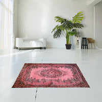 Roze vintage vloerkleed - F235 - Lavinta