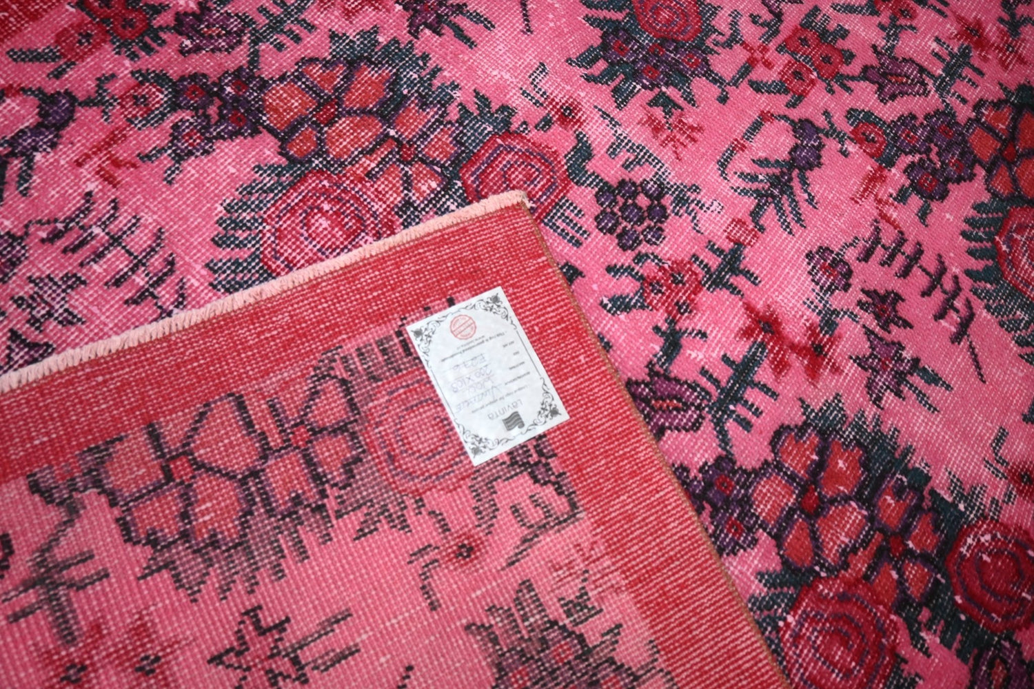 Roze vintage vloerkleed - F276 - Lavinta