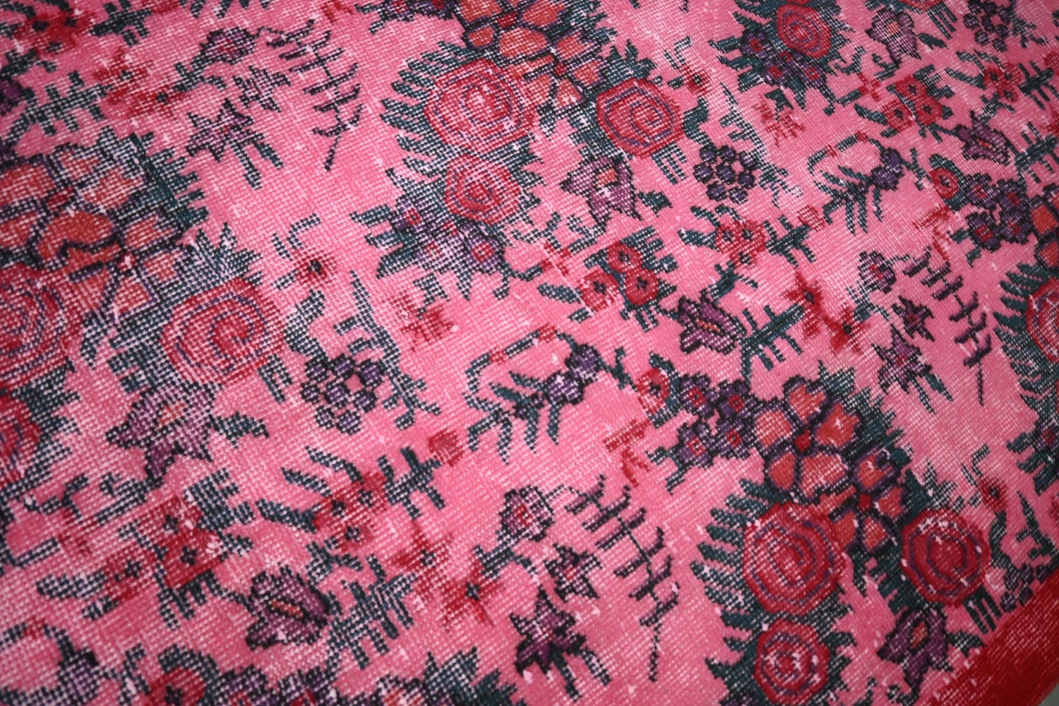 Roze vintage vloerkleed - F276 - Lavinta