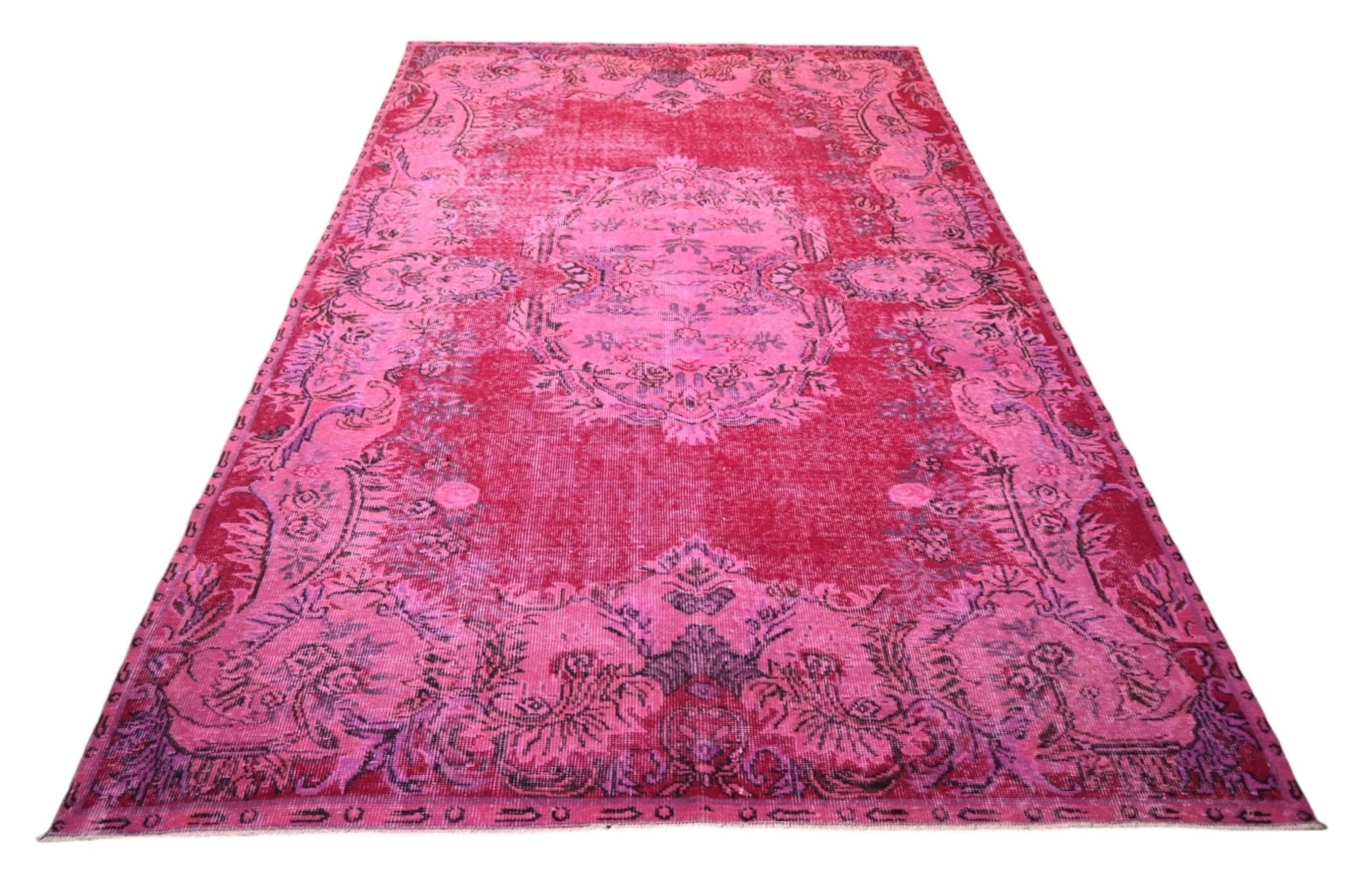 Roze vintage vloerkleed - F381