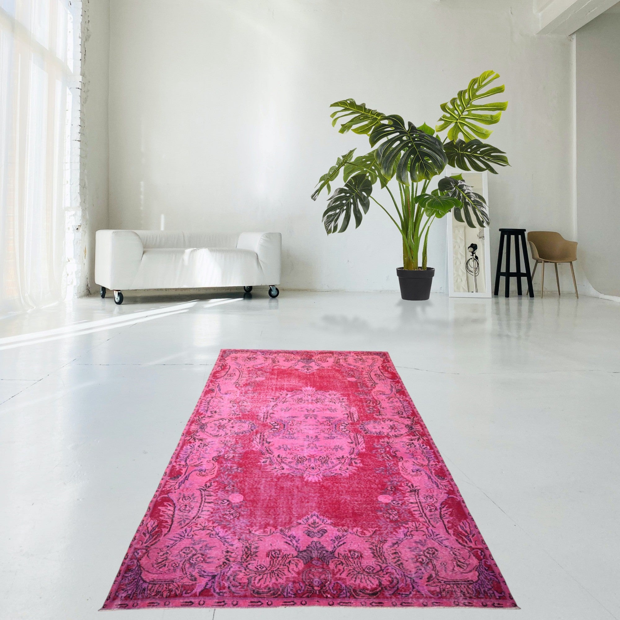 Pink Vintage Rug - F381