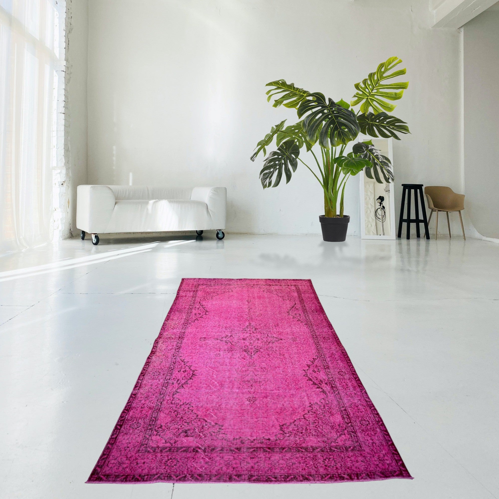 Pink Vintage Rug - F385