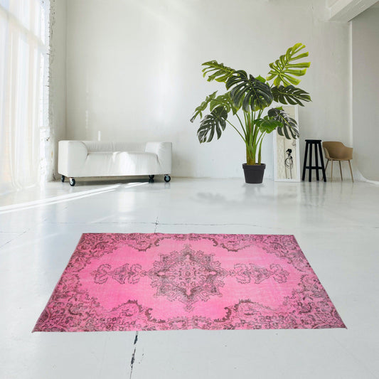 Roze vintage vloerkleed - F399 - Lavinta