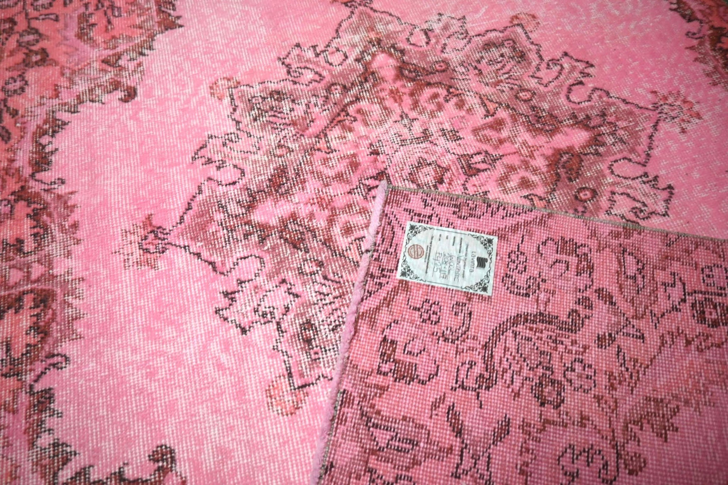 Roze vintage vloerkleed - F425 - Lavinta