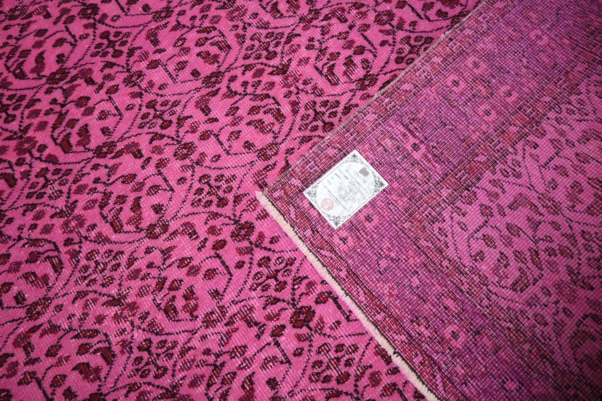 Roze vintage vloerkleed - F433 - Lavinta