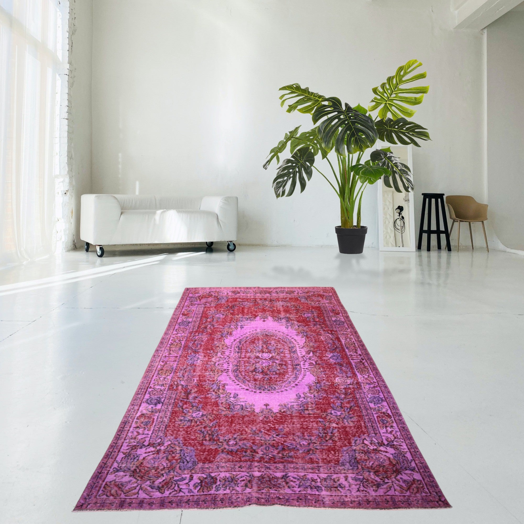 Pink Vintage Rug - F435