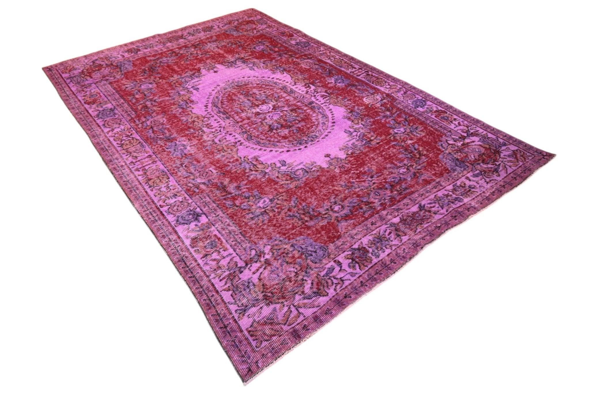 Roze vintage vloerkleed - F435 - Lavinta