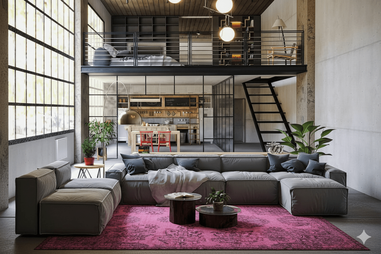 Roze vintage vloerkleed - F440 - Lavinta