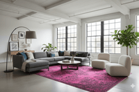 Roze vintage vloerkleed - F440 - Lavinta