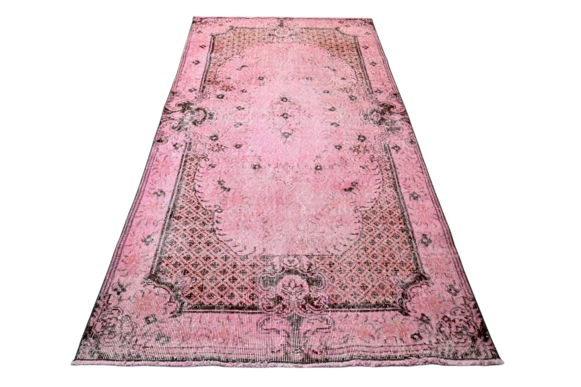 Roze vintage vloerkleed - F548 - Lavinta