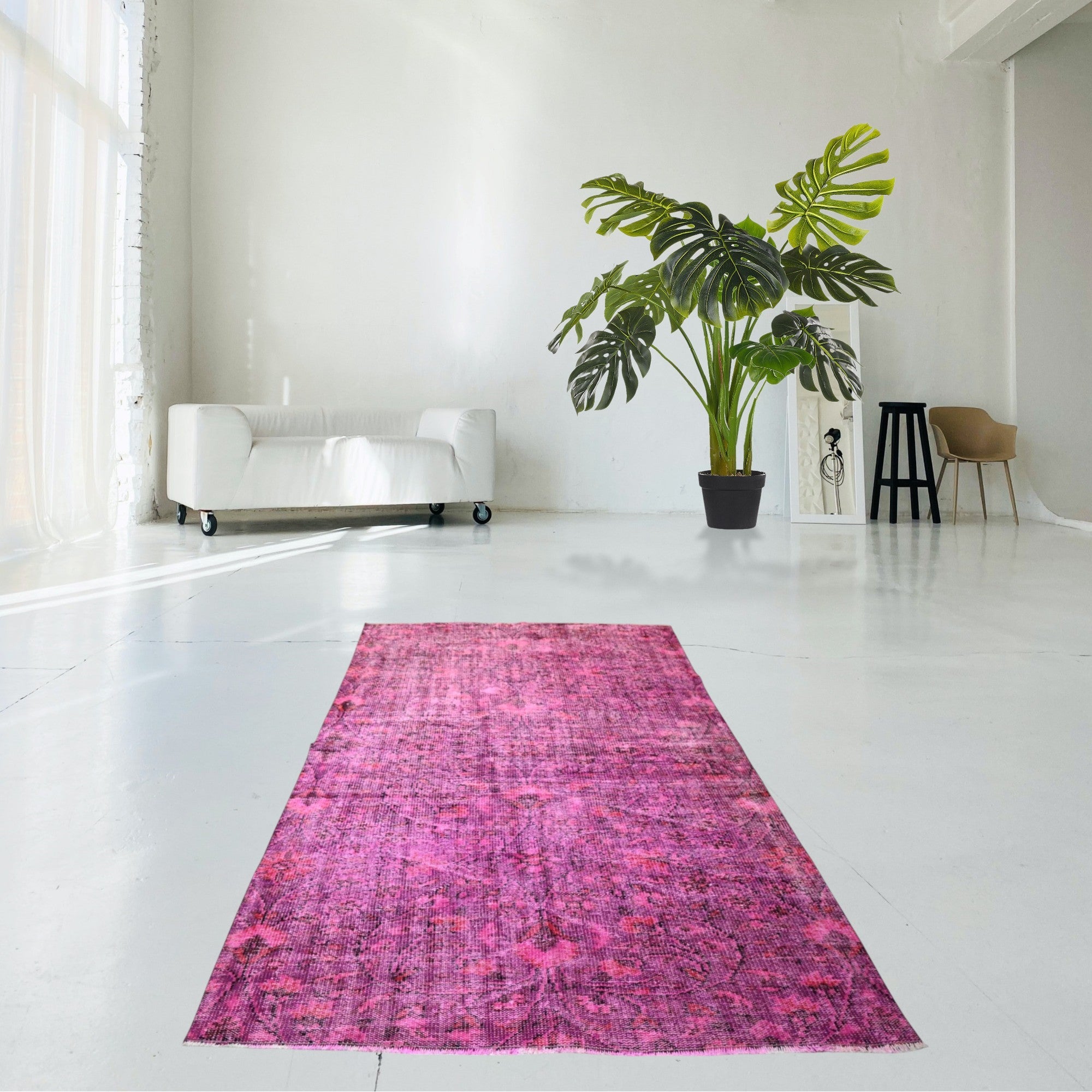 Pink Vintage Rug - F556