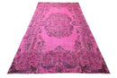 Roze vintage vloerkleed - F563 - Lavinta