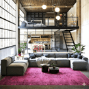 Roze vintage vloerkleed - F577 - Lavinta