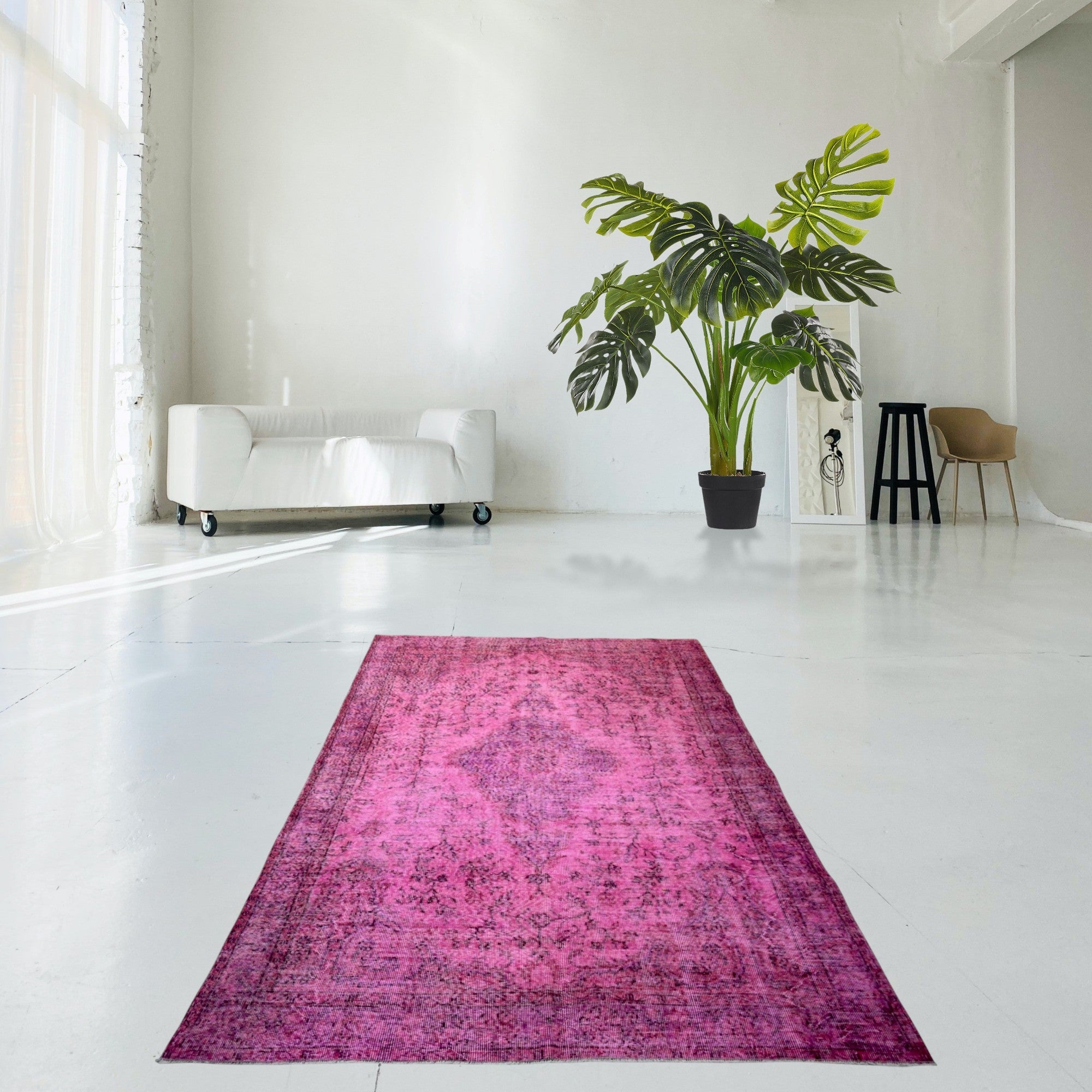 Pink Vintage Rug - F593