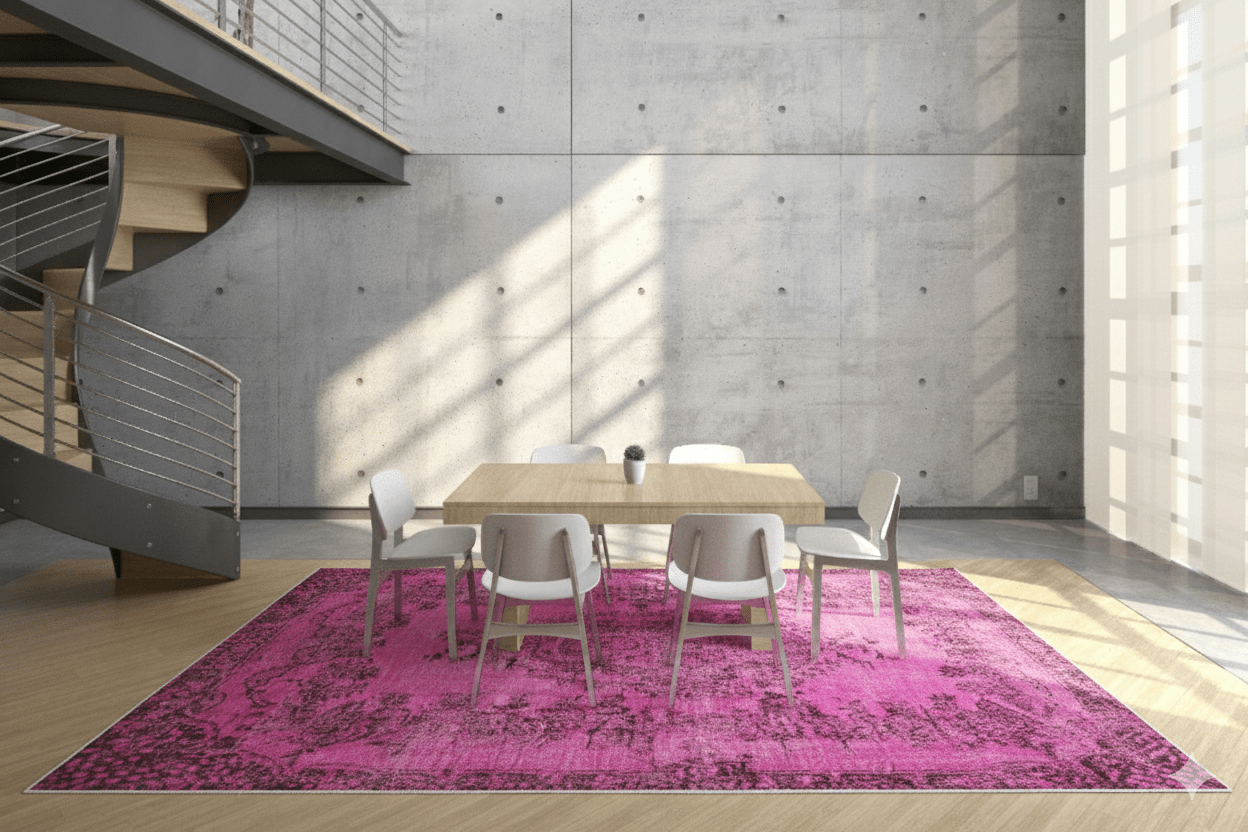 Roze vintage vloerkleed - F834