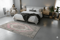 Roze vintage vloerkleed - G105 - Lavinta