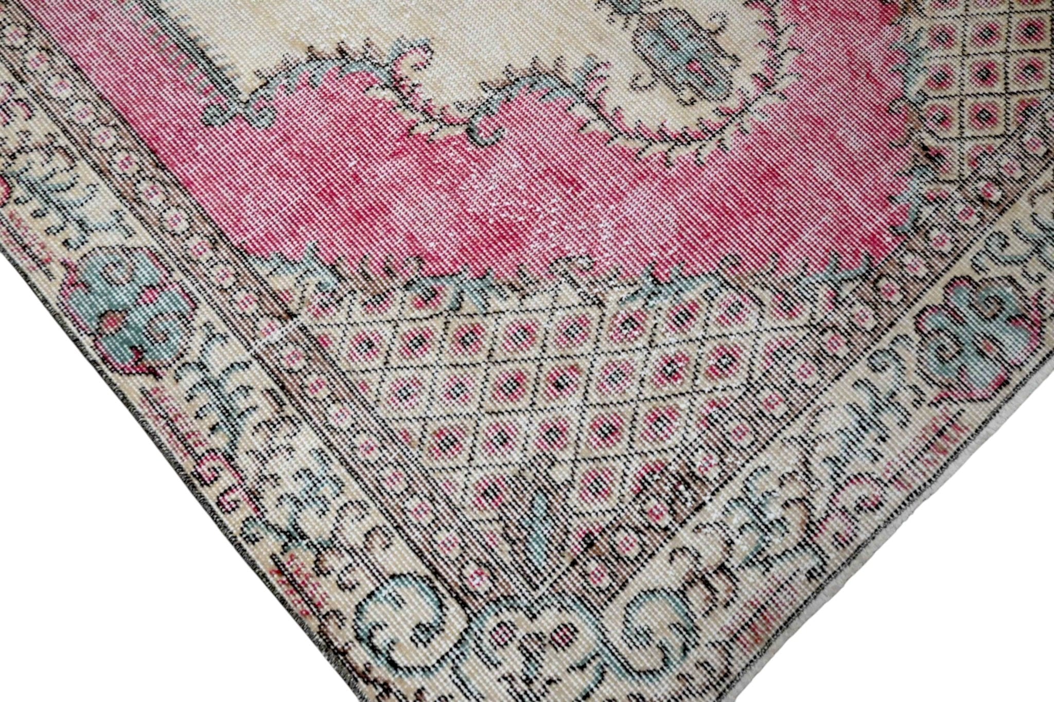 Roze vintage vloerkleed - G123 - Lavinta