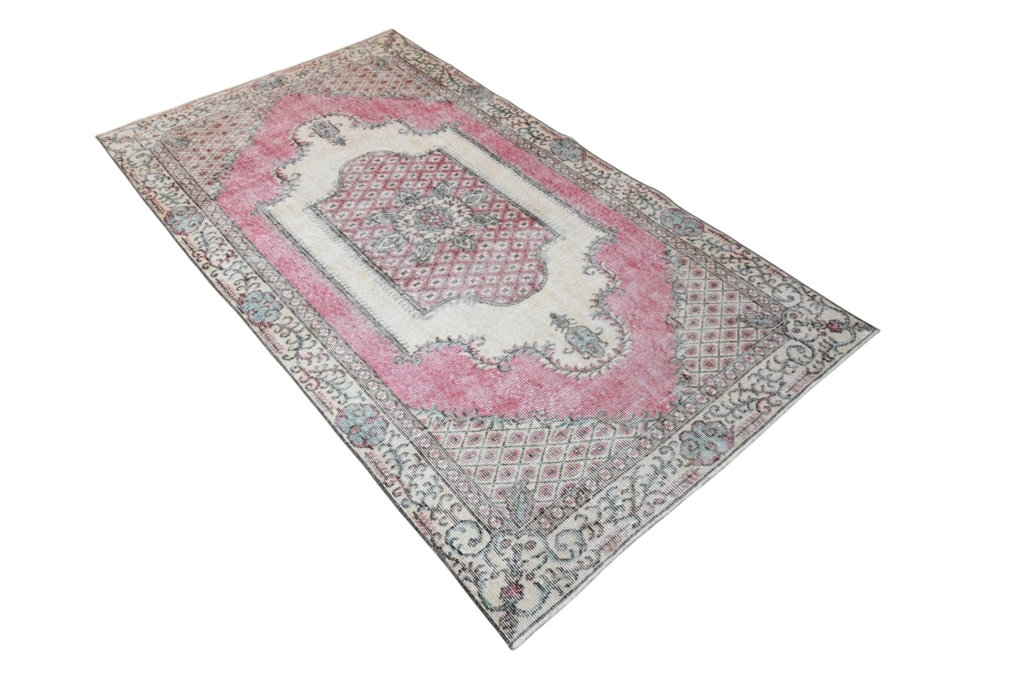 Roze vintage vloerkleed - G123 - Lavinta