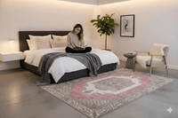 Roze vintage vloerkleed - G123 - Lavinta