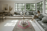 Roze vintage vloerkleed - G123 - Lavinta