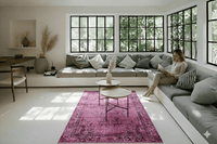 Roze vintage vloerkleed - G133 - Lavinta