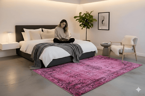 Vibrant Pink Vintage Rug - G133