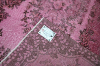 Vrolijk roze vintage vloerkleed laagpolig - G268