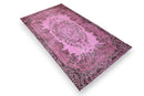 Vrolijk roze vintage vloerkleed patroon - G268