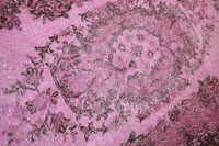 Vrolijk roze vintage vloerkleed handgemaakt - G268
