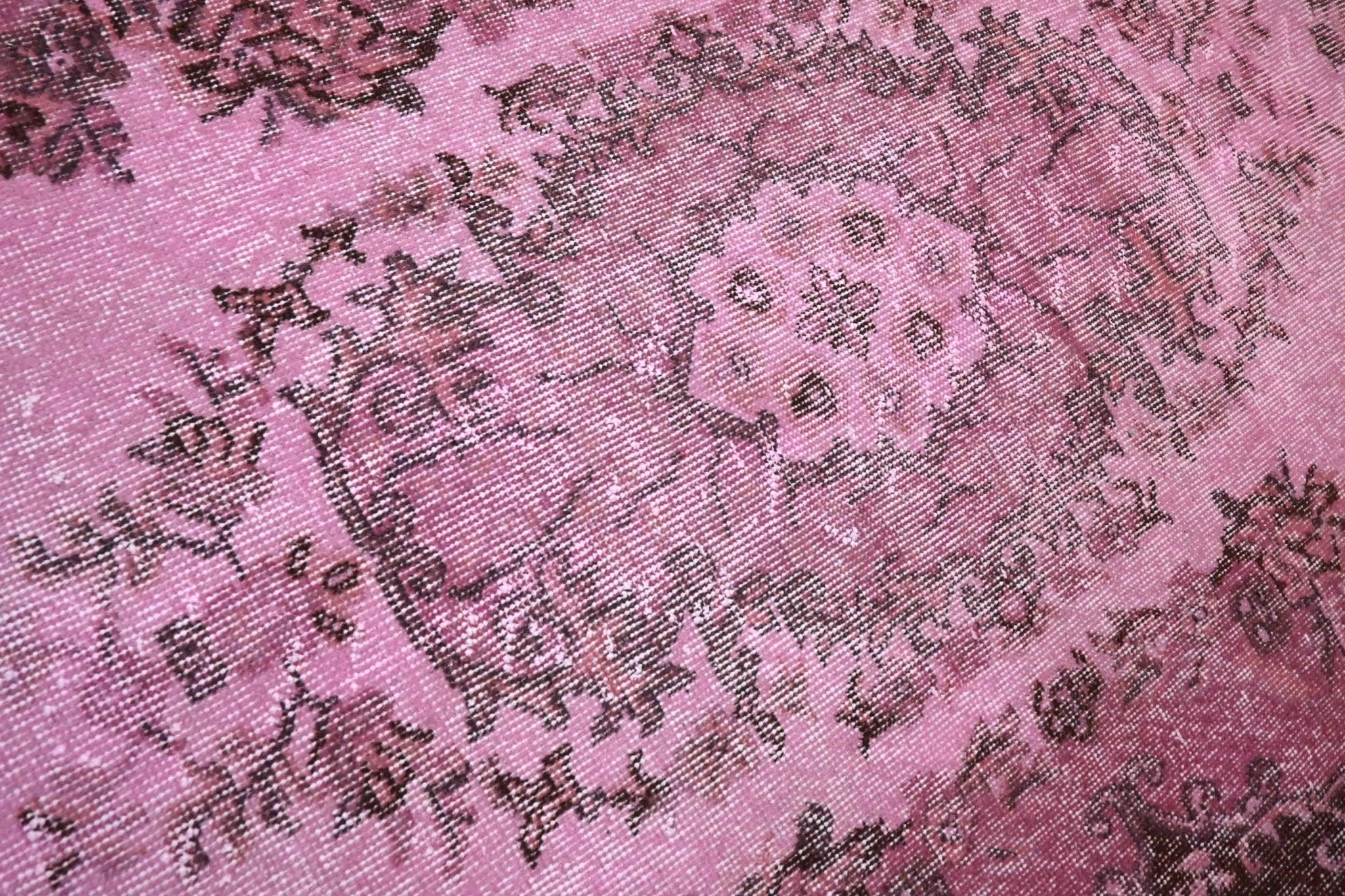 Vrolijk roze vintage vloerkleed handgemaakt - G268
