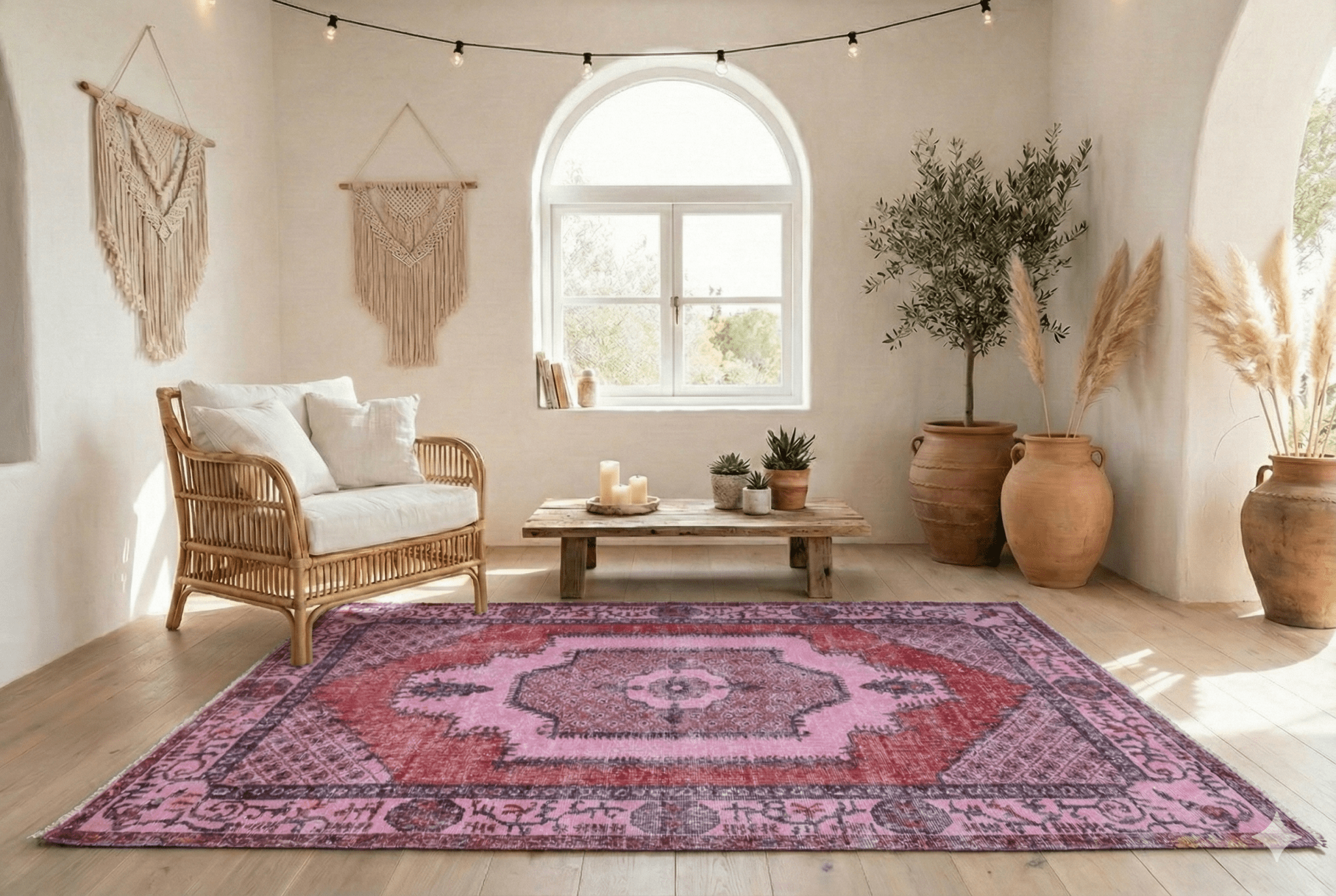 Pink Vintage Rug - F690