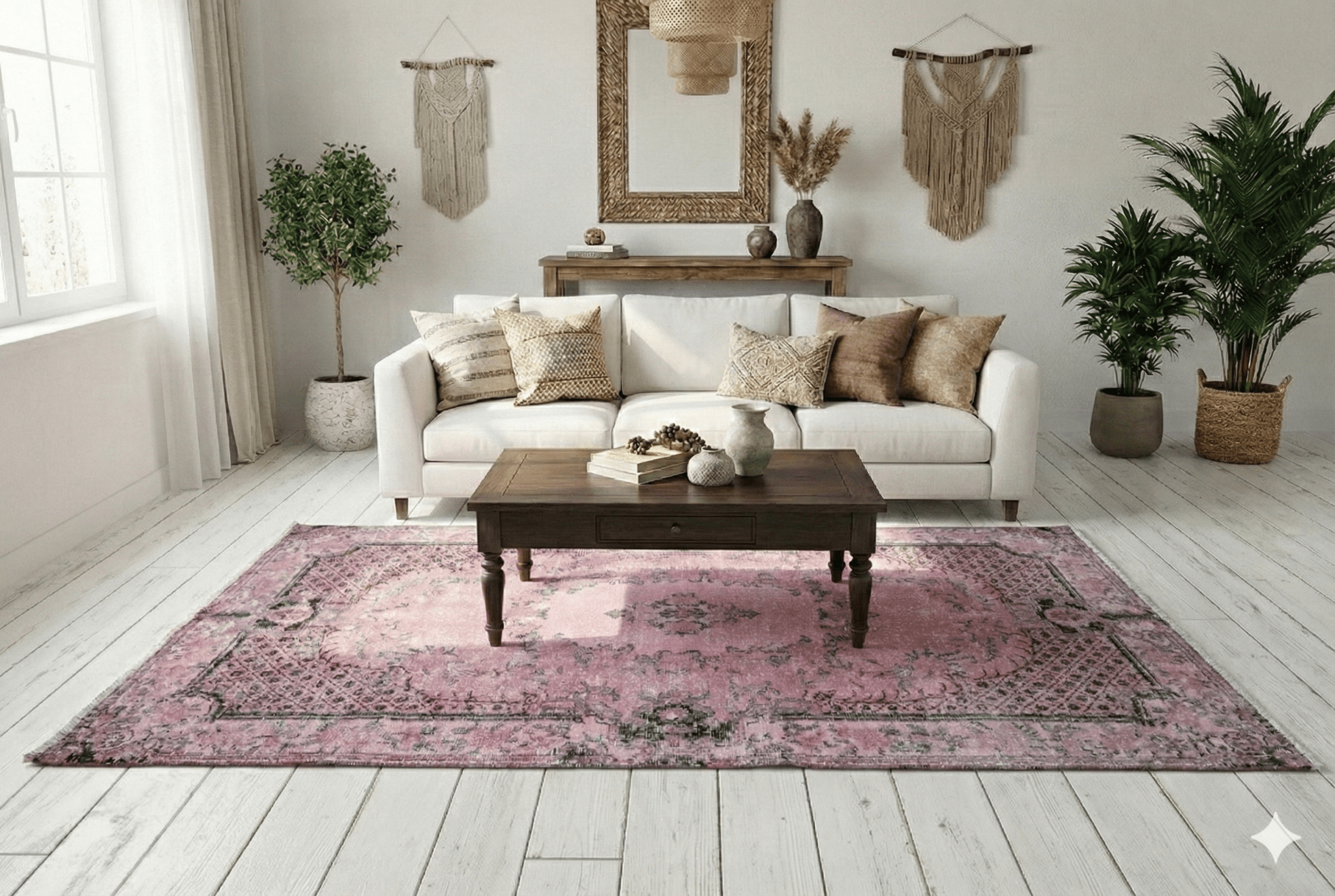 Pink Vintage Rug - F690