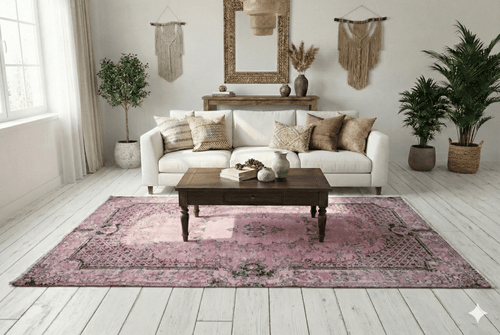 Frivolous Pink Vintage Rug - G272