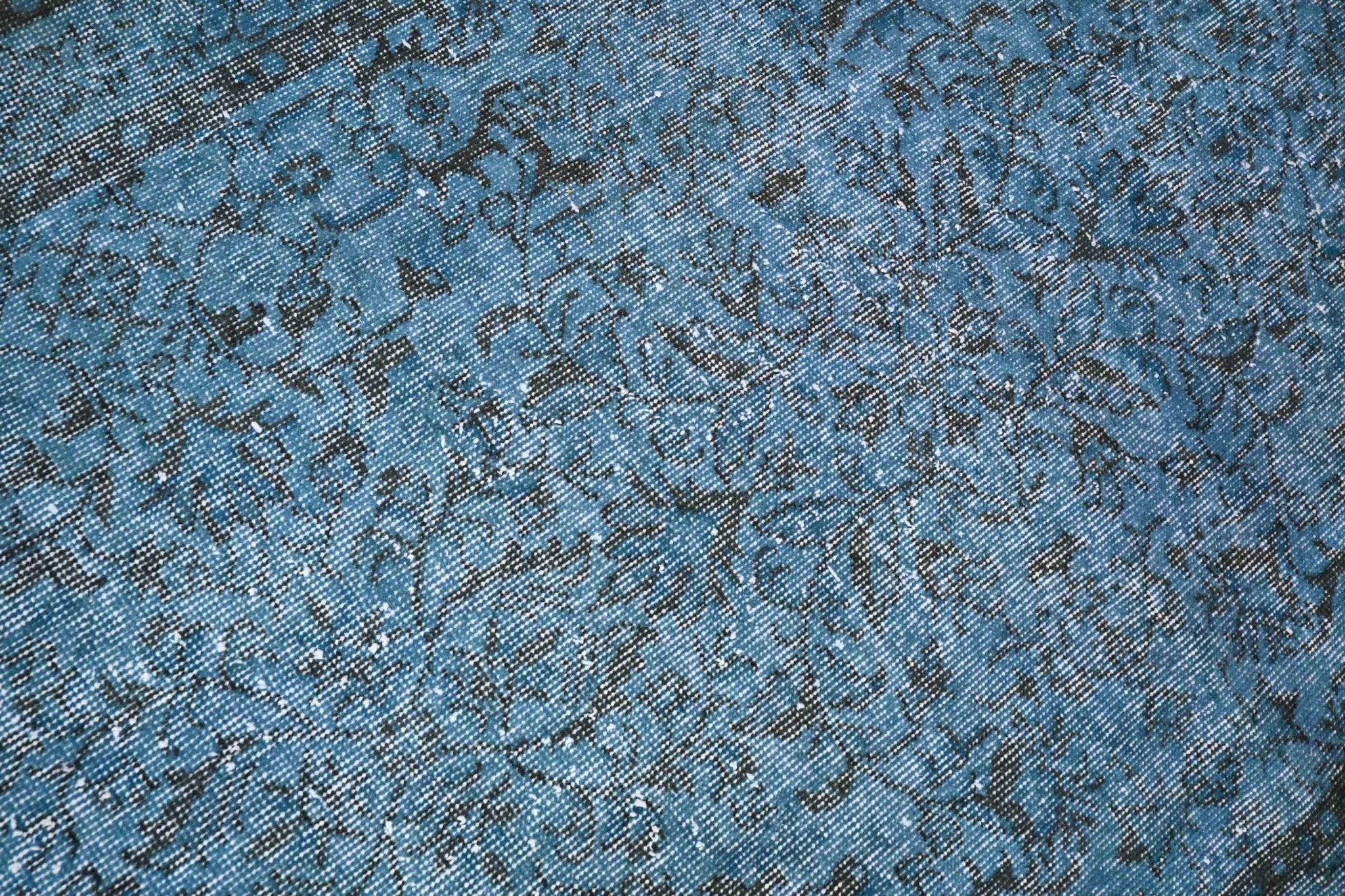 Rustiek blauw vintage vloerkleed - G445 - Lavinta