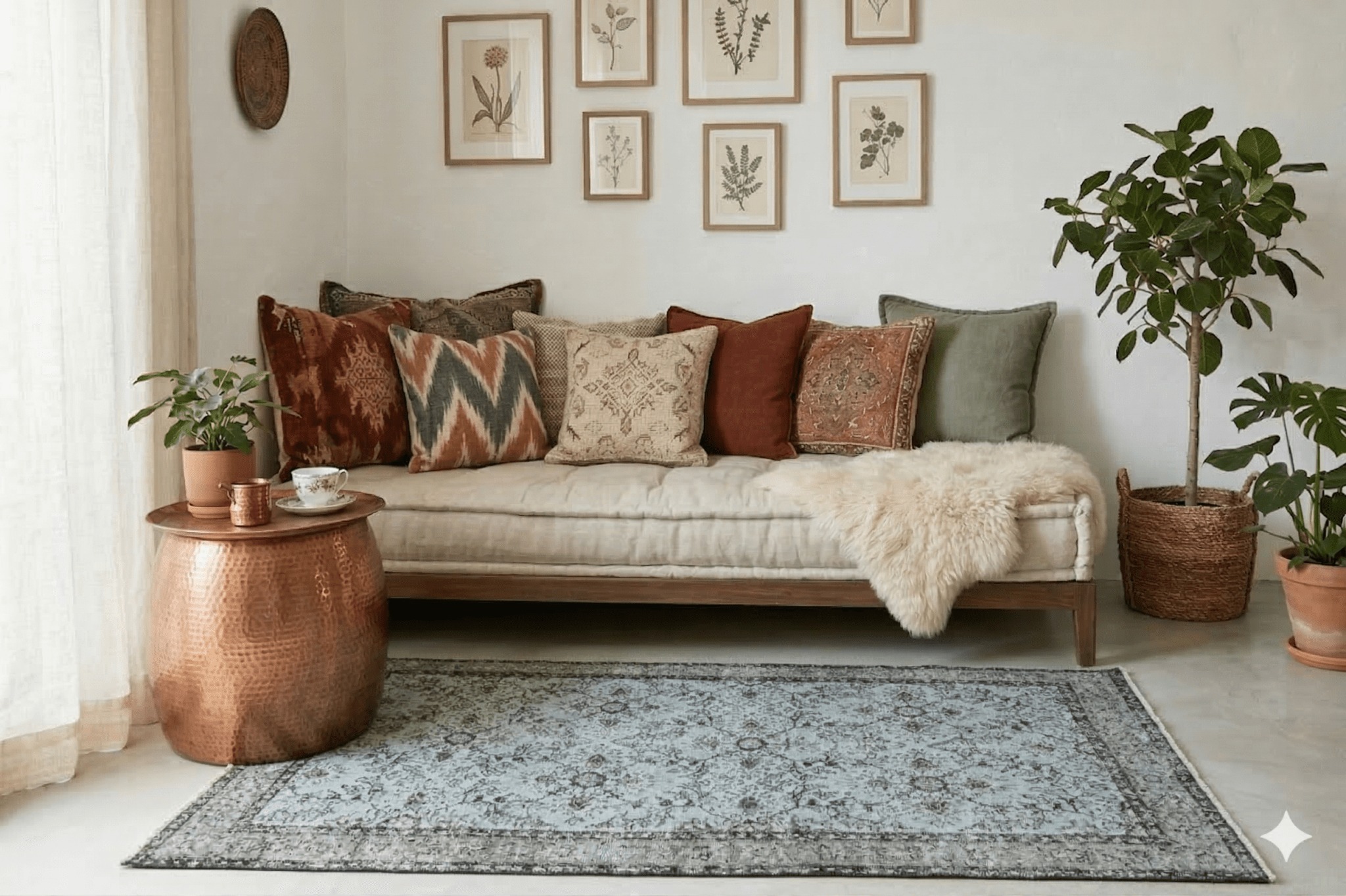 Orange Vintage Rug - F557