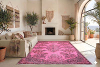 Speels roze vintage vloerkleed - E519 - Lavinta