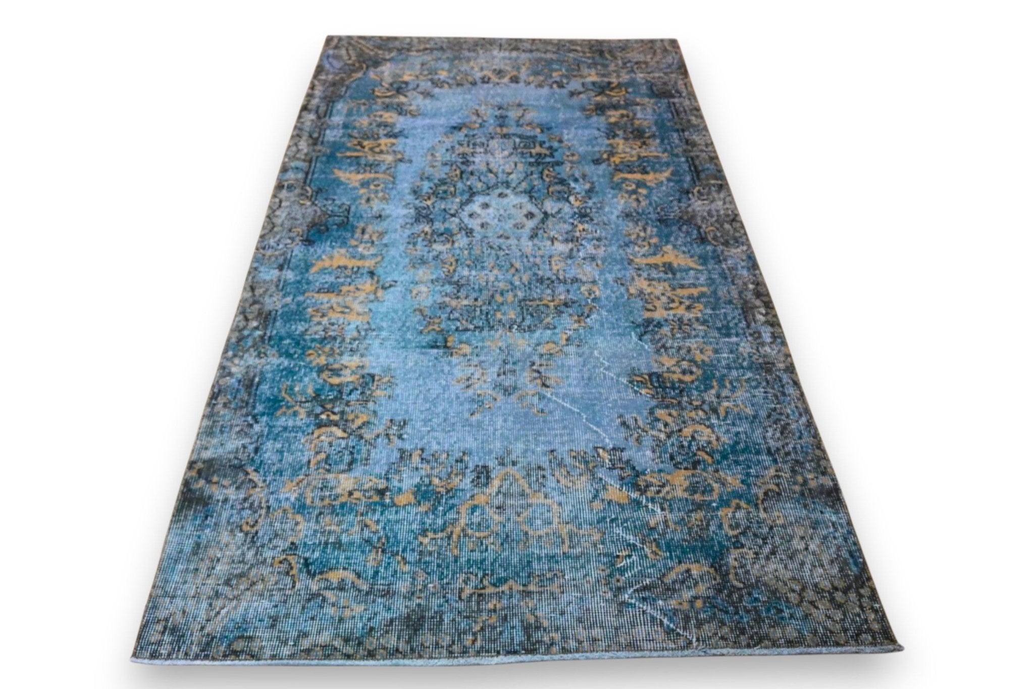 Statig blauw vintage vloerkleed - G520 - Lavinta
