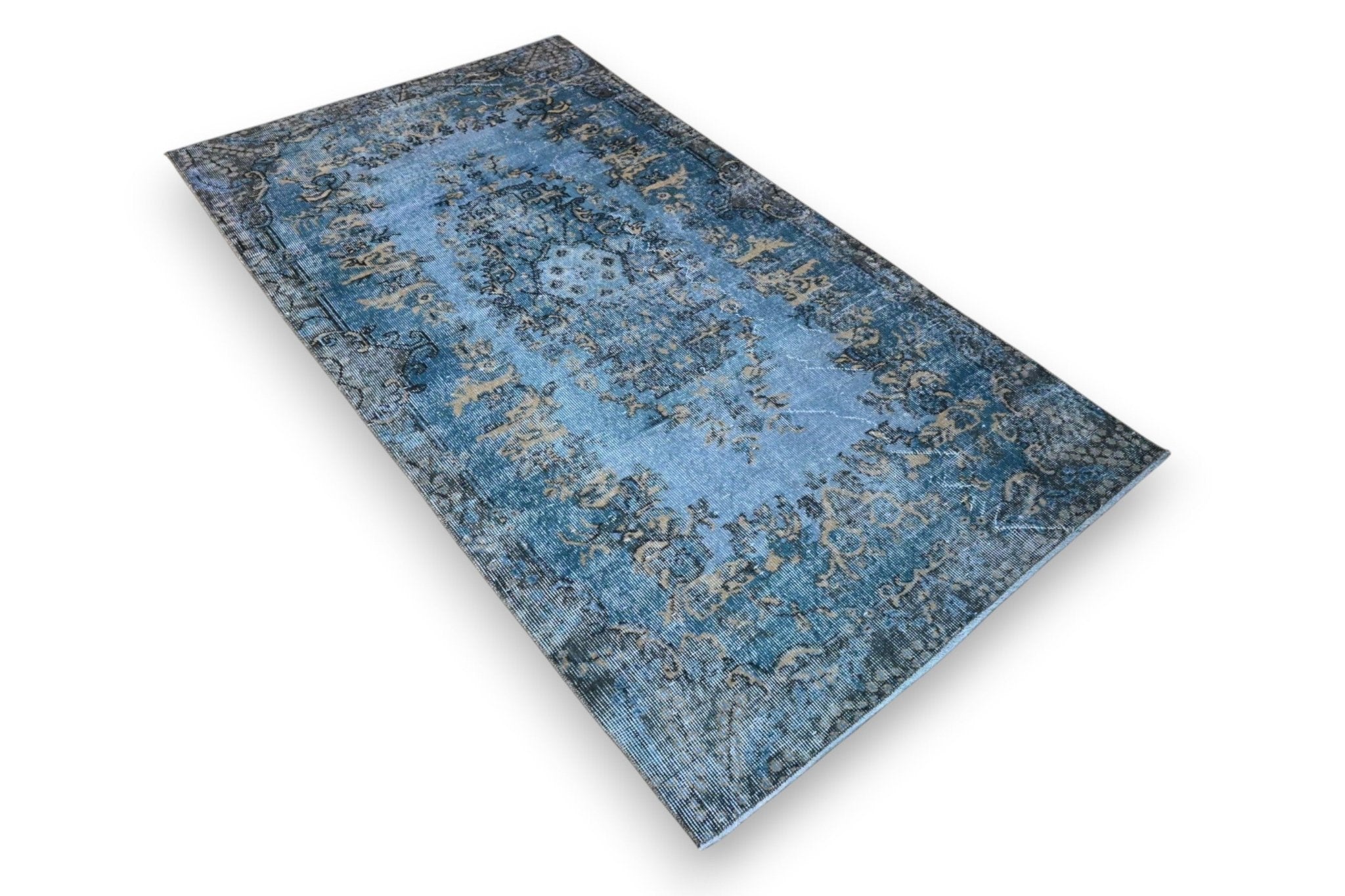 Statig blauw vintage vloerkleed - G520 - Lavinta