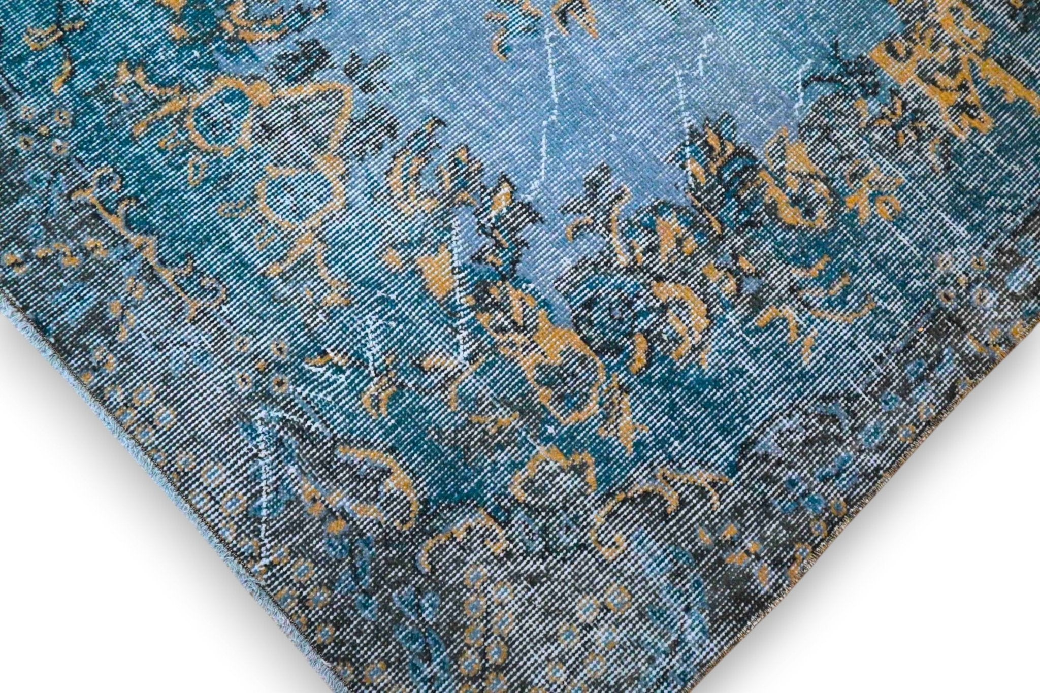 Statig blauw vintage vloerkleed - G520 - Lavinta