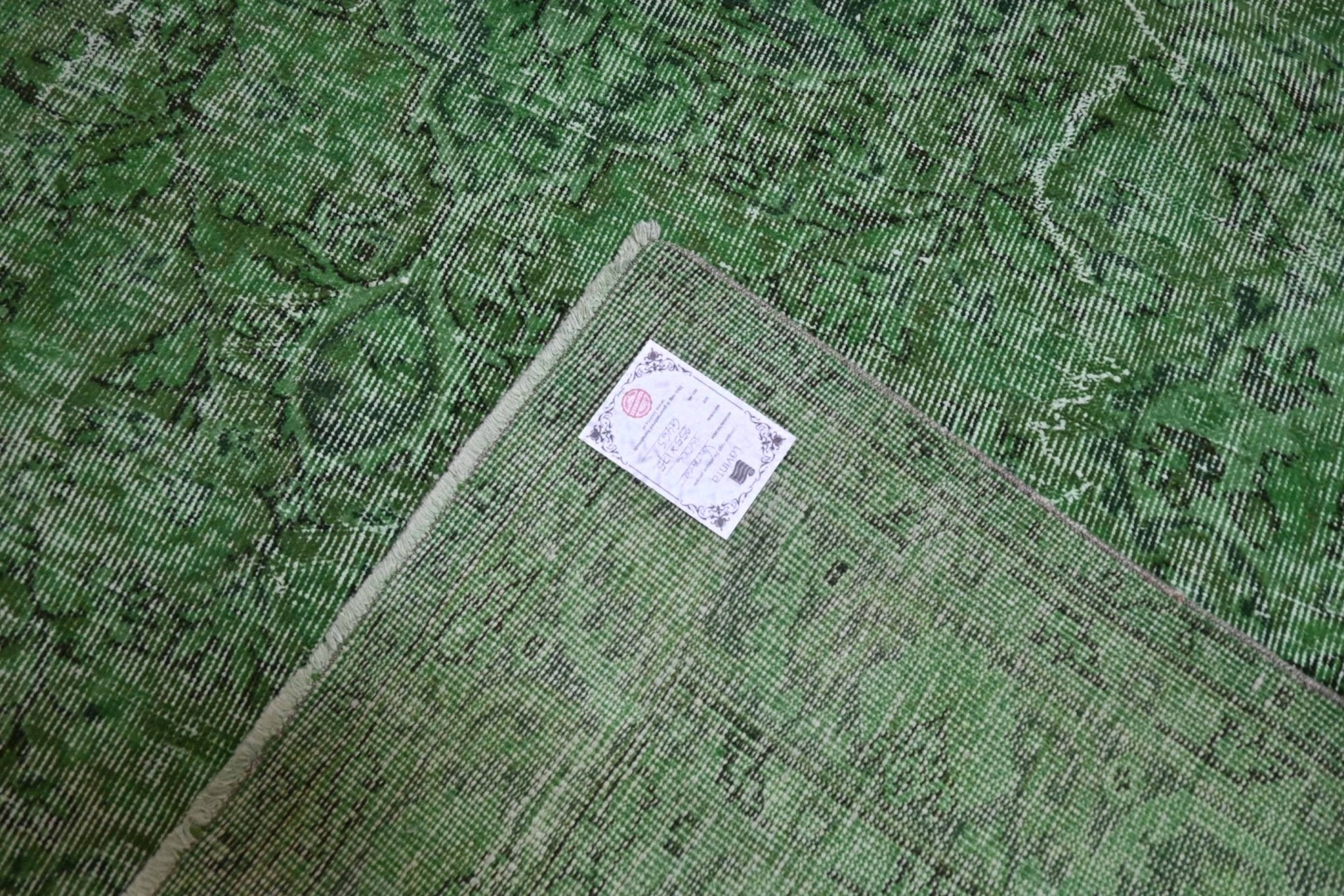 Statig groen vintage vloerkleed - G465 - Lavinta