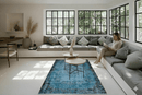Stijlvol blauw vintage vloerkleed - G444 - Lavinta