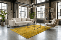 Stralend geel vintage vloerkleed - G537 - Lavinta